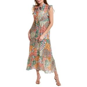 Marie Oliver Kylee silk blend maxi dress, size XS